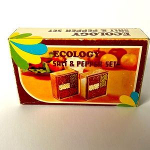 Vintage 1960s Victor Goldman Inc Ecology Salt and Pepper Set